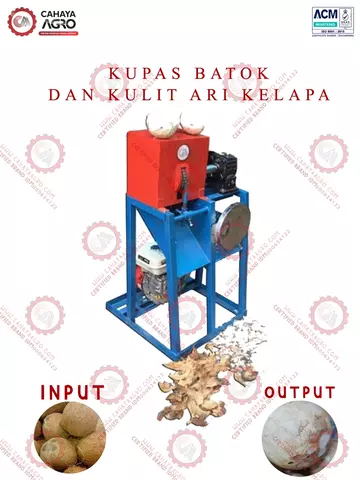 MESIN KUPAS BATOK KELAPA DAN KULIT ARI KELAPA CA-PP-KBKKAK-120