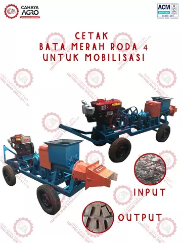 MESIN CETAK BATA MERAH RODA 4 UNTUK MOBILISASI CA-B-CBMR4M-1000