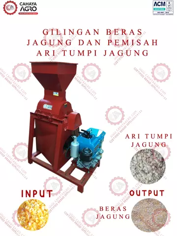 MESIN GILINGAN BERAS JAGUNG & PEMISAH TUMPI ARI JAGUNG CA-PP-GBJPTAJ-100