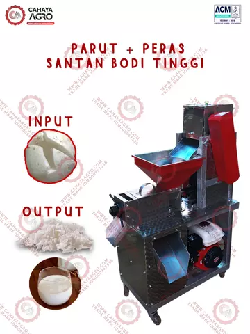 MESIN PARUT + PERAS SANTAN BODI TINGGI CA-MM-PPSBT-60