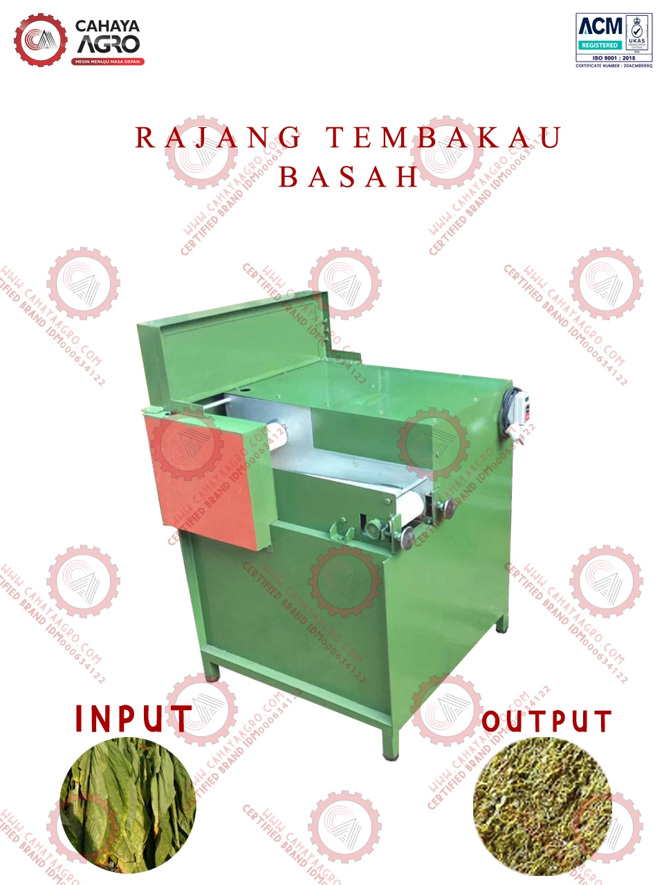 MESIN RAJANG TEMBAKAU BASAH CA-PP-RTB-100