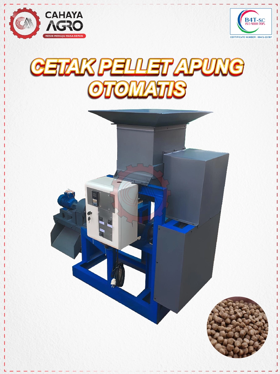 MESIN CETAK PELET APUNG OTOMATIS CA-P-CPAO-100-M