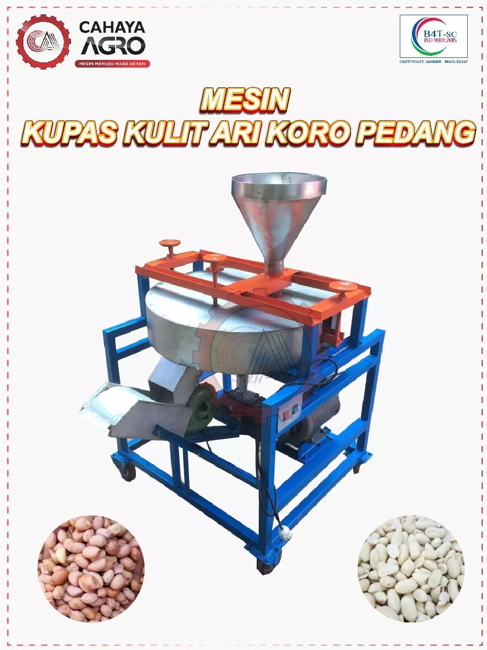 MESIN KUPAS KULIT ARI KORO PEDANG CA-MM-KKAKP-50