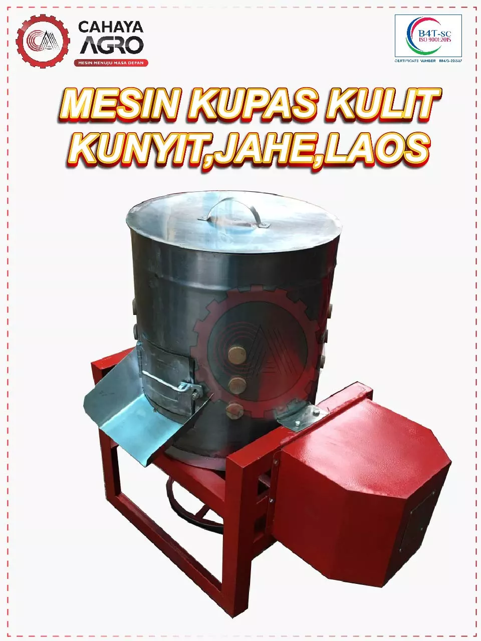 MESIN KUPAS KULIT KUNYIT JAHE LAOS CA-MM-KKJL-3