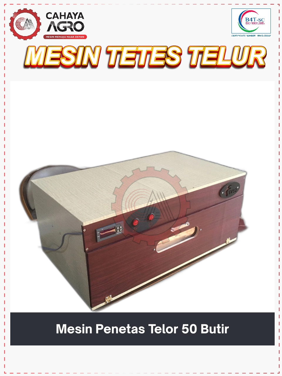 MESIN PENETAS TELUR OTOMATIS CA-TT-PTO-50