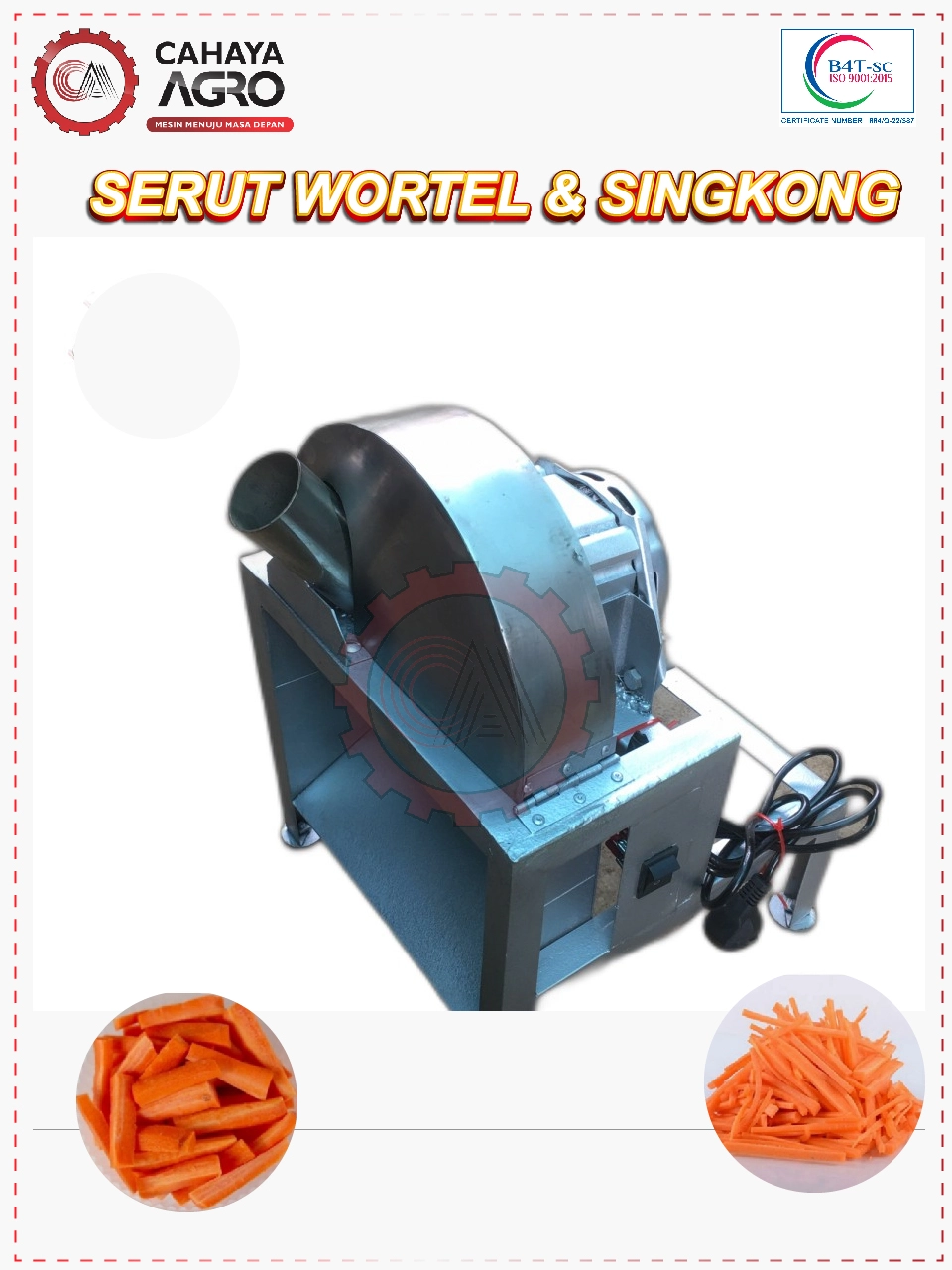 MESIN SERUT WORTEL & SINGKONG CA-MM-SWS-25