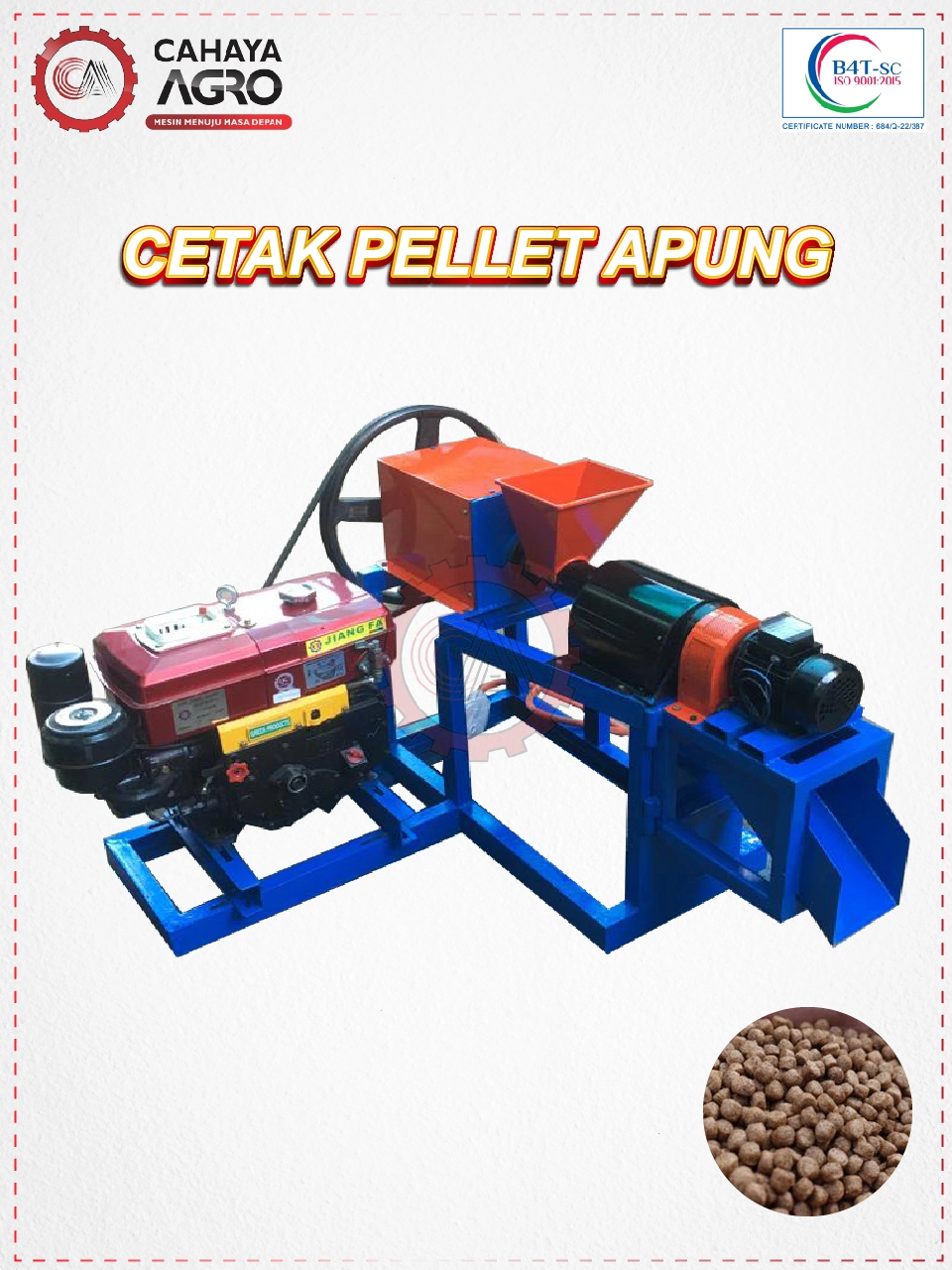 MESIN CETAK PELET APUNG CA-P-CPA-25-MANUAL