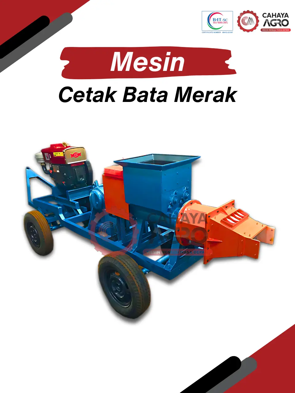 MESIN CETAK BATA MERAH RODA 4 UNTUK MOBILISASI CA-B-CBMR4M-1000