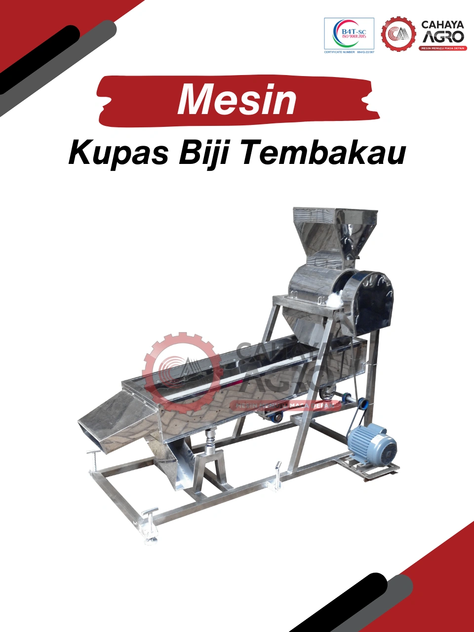 MESIN KUPAS BIJI TEMBAKAU CA-PP-KBT-50