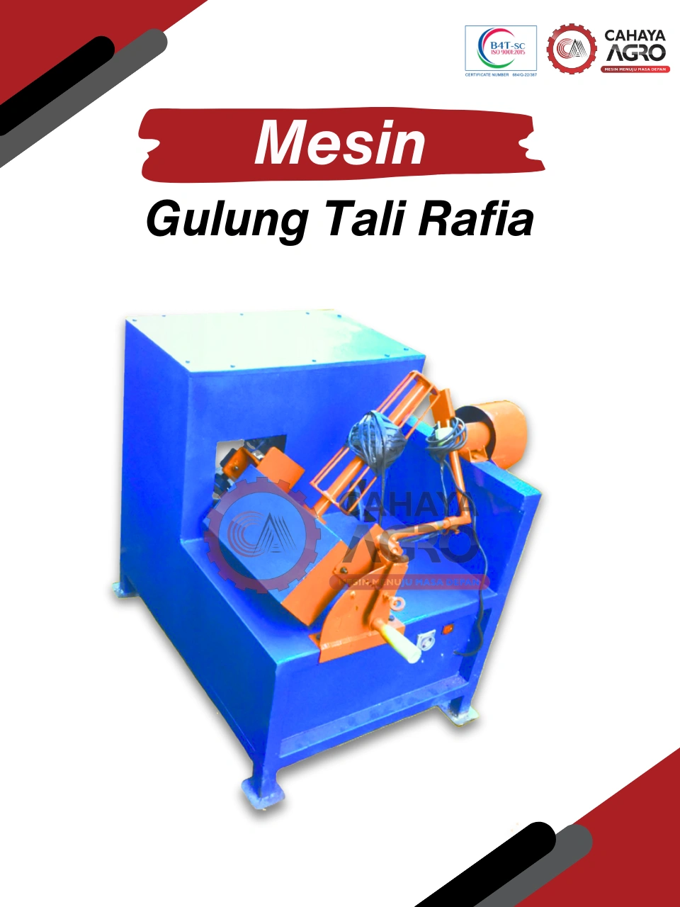 MESIN GULUNG TALI RAFIA TERTUTUP CA-TTG-GTR-1