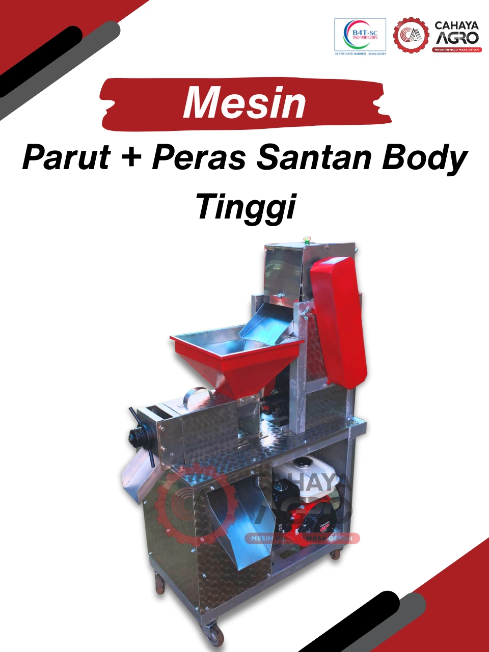 MESIN PARUT + PERAS SANTAN BODI TINGGI CA-MM-PPSBT-60