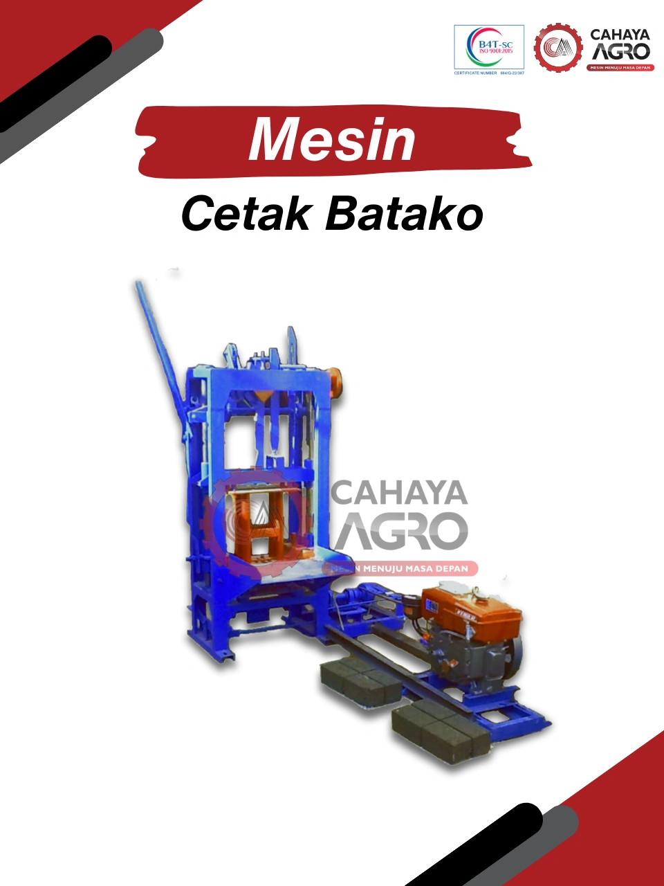 MESIN PRESS CETAK BATAKO/PAVING SEMI MANUAL CA-B-PCBPSM-750