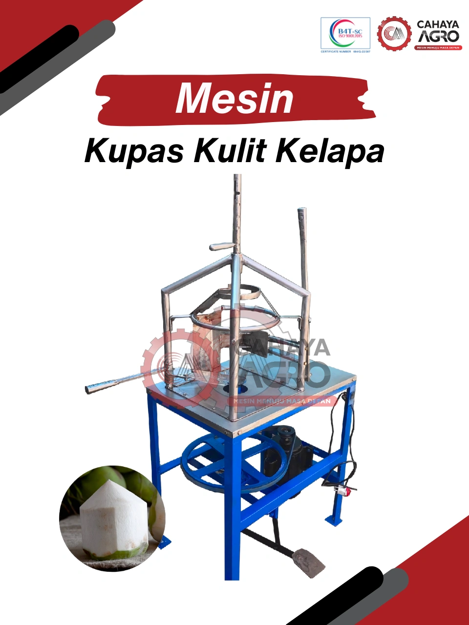 MESIN KUPAS KULIT KELAPA CA-PP-KKK-50