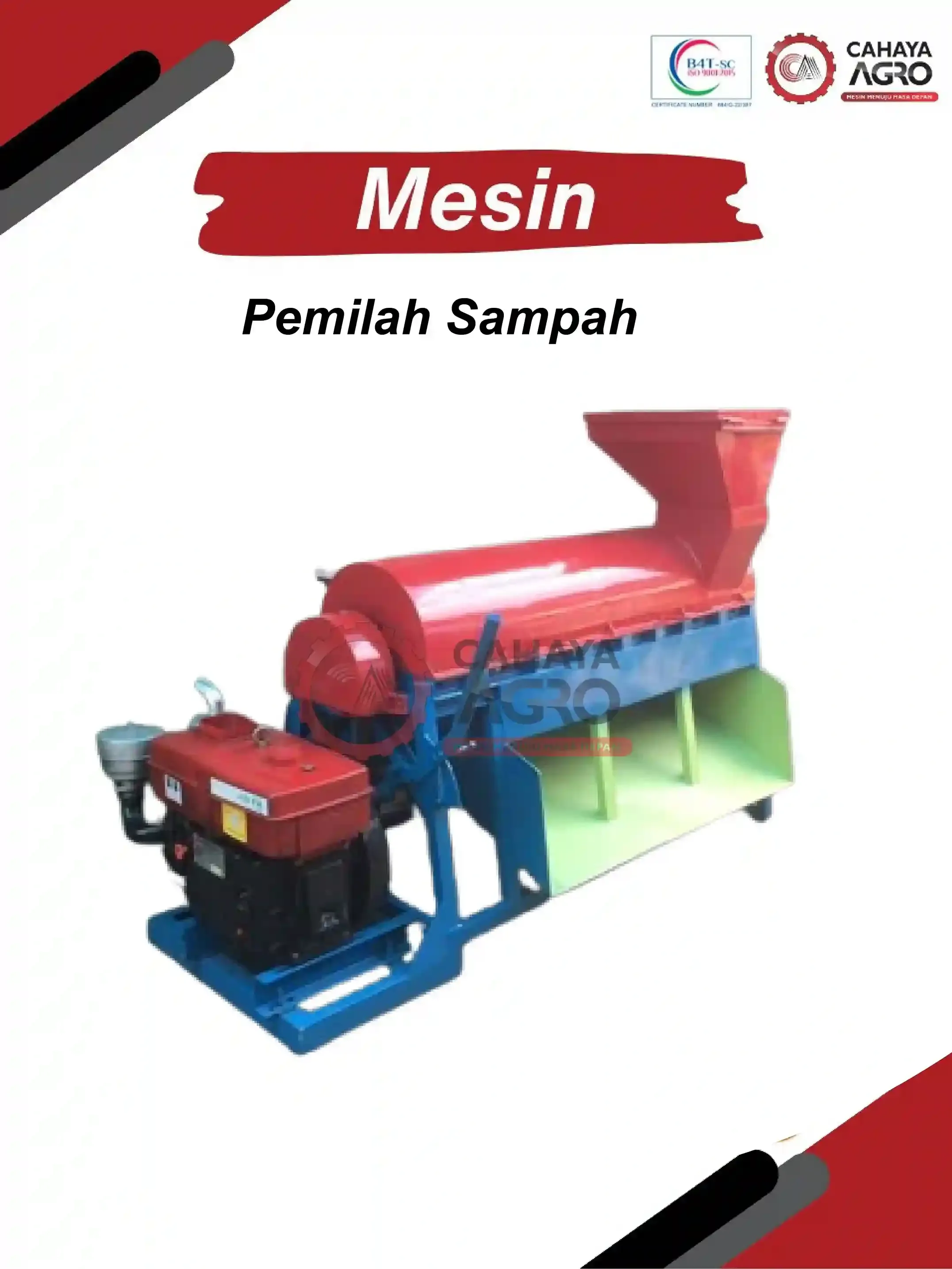 Mesin Pemilah Sampah Organik dan Anorganik CA-TTG-PSO-500