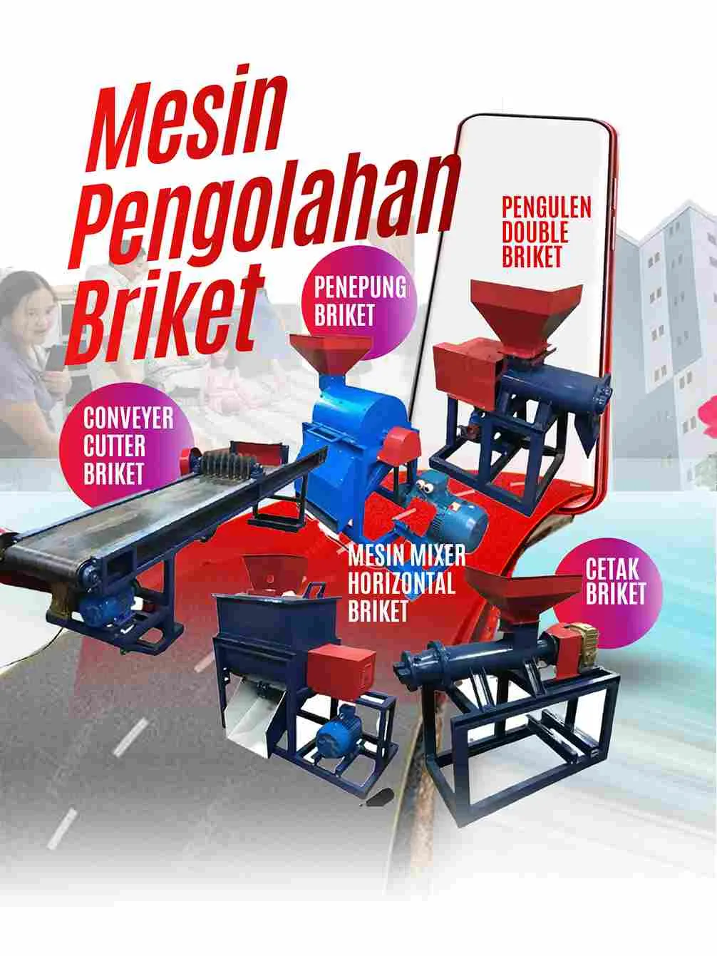 Paket Pengolahan Briket CA-TTG-PB-100