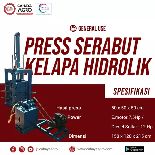 NEW PRODUCT PRESS SERABUT KELAPA HIDROLIK