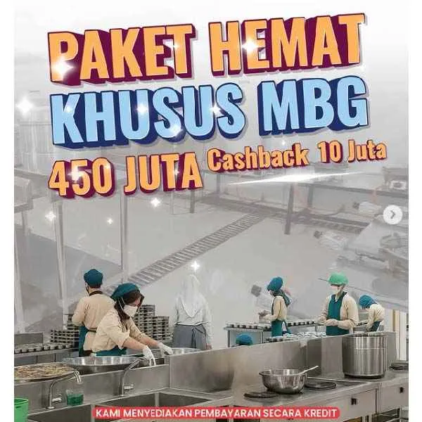 PAKET HEMAT MBG 450 JUTA – Wujudkan Dapur Program Makan Bergizi Gratis