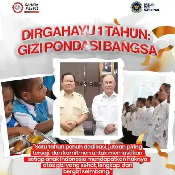 DIRGAHAYU 1 TAHUN: GIZI PONDASI BANGSA