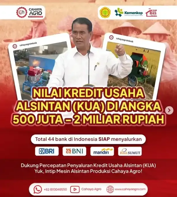 Modernisasi Pertanian Lebih Mudah Lewat Mesin Berkualitas & Skema KUA Ringan