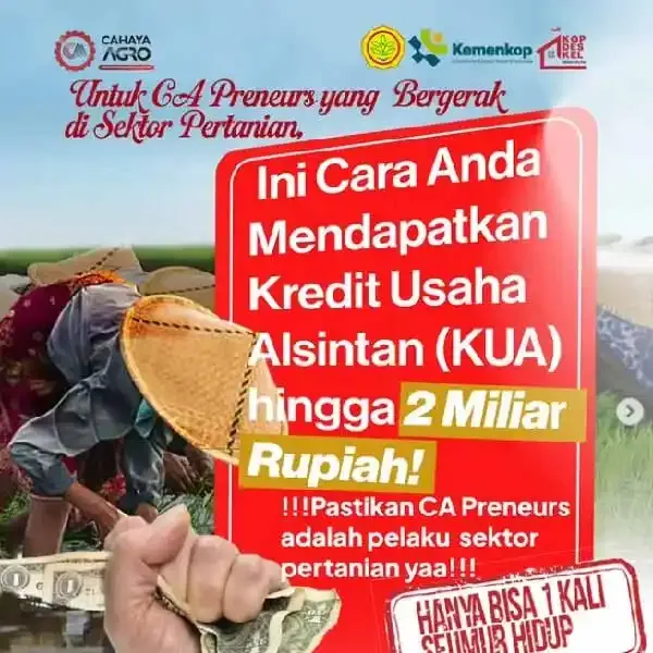 Kredit Usaha Alsintan (KUA): Peluang Emas Hingga Rp2 Miliar untuk Pelaku Usaha Pertanian Naik Kelas