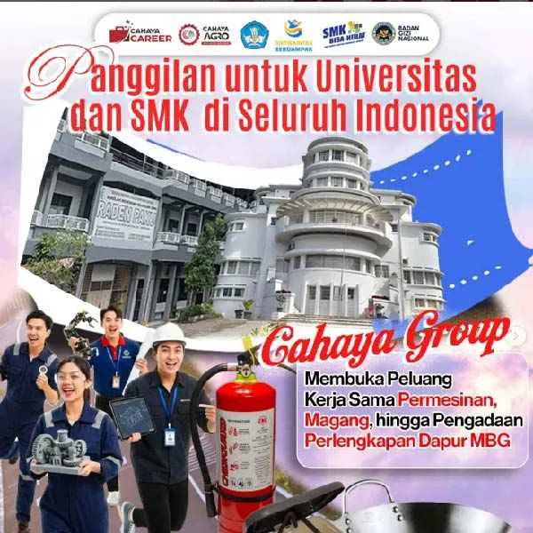 Solusi Lengkap Dapur MBG untuk SMK & Universitas dari Cahaya Group