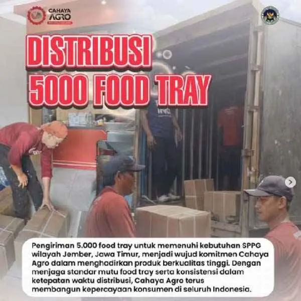 5.000 Food Tray Terkirim ke Jember: Bukti Nyata Komitmen Kualitas Cahaya Agro