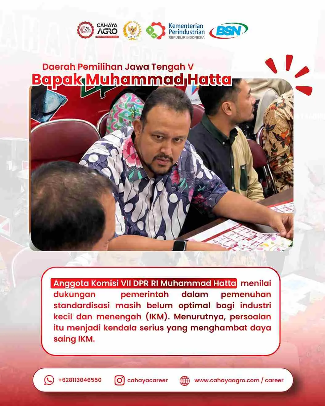 Komisi VII Soroti Kendala IKM dalam Memenuhi SNI, Fasilitas Pengujian di Daerah Perlu Diperkuat