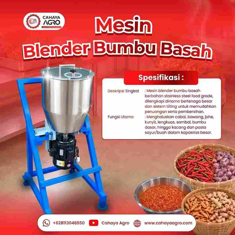 Mesin Blender Bumbu Basah — Solusi Praktis untuk Produksi Bumbu Skala Besar!