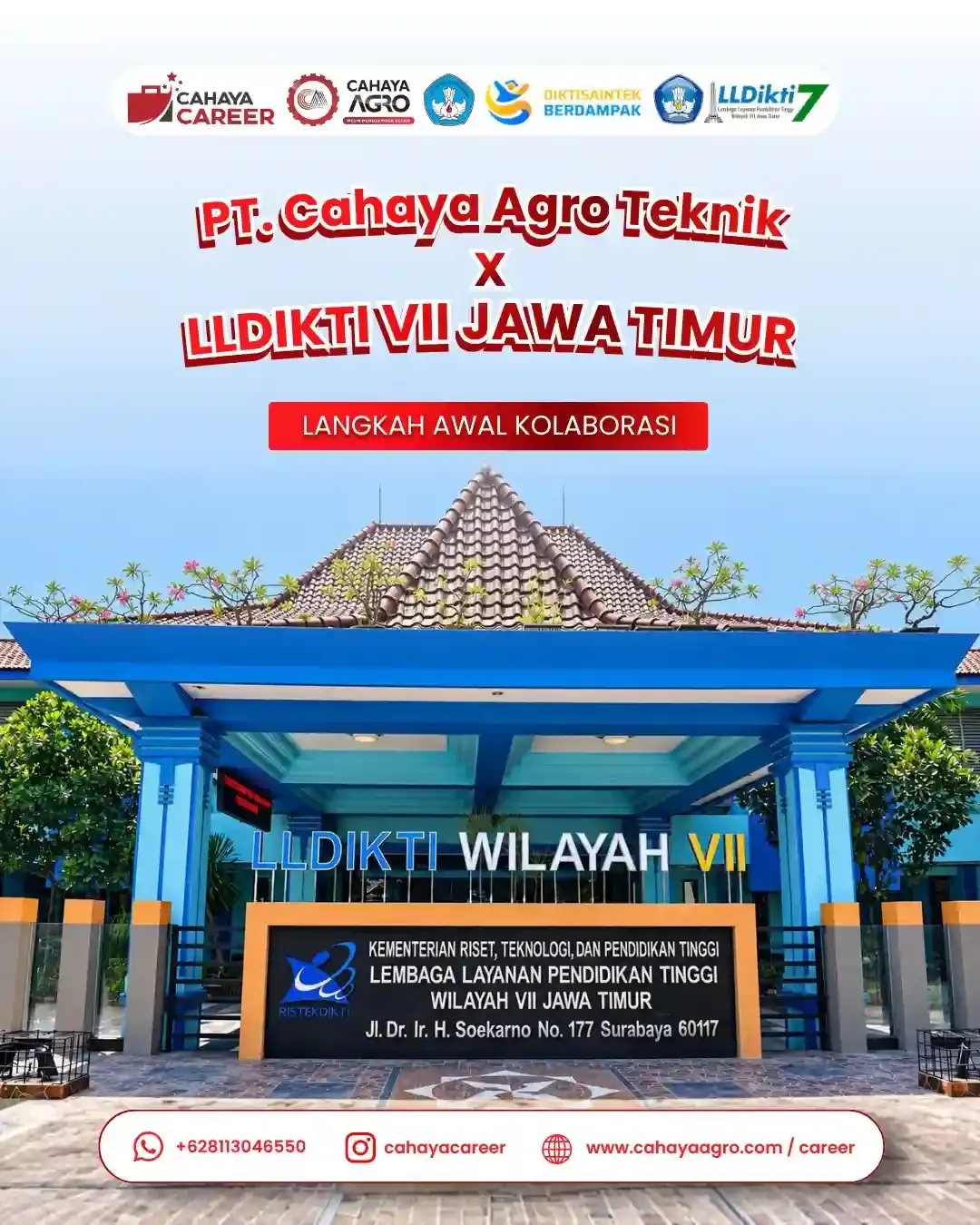 PT Cahaya Agro Teknik, LLDIKTI Wilayah VII, kolaborasi industri dan perguruan tinggi, kerja sama industri kampus, teknologi tepat guna, pengembangan mesin pertanian, magang industri mahasiswa, inovasi teknologi pertanian, pengabdian kepada masyarakat, perguruan tinggi Jawa Timur.